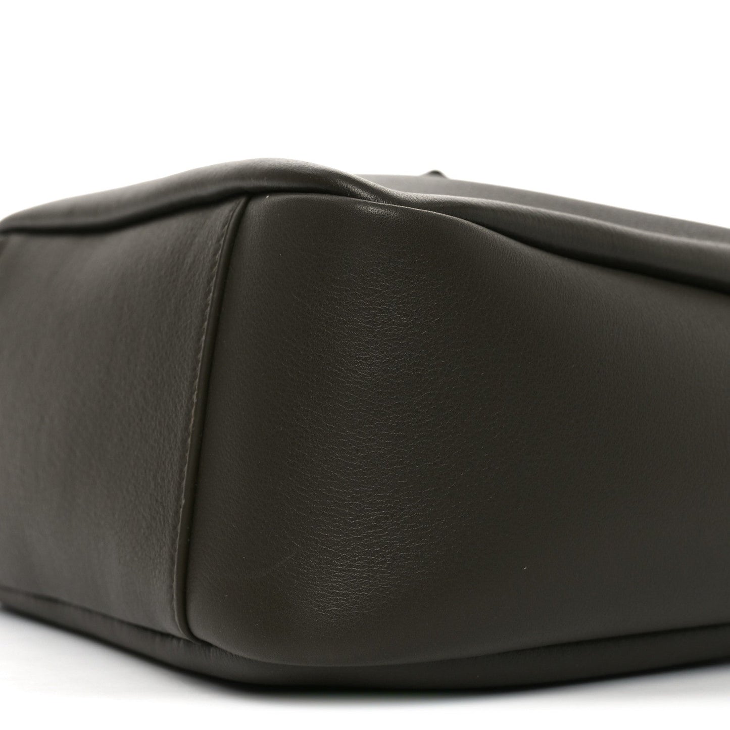 Saint Laurent Le 5 A 7 small hobo bag, dark leather, curved panel and stitched edges