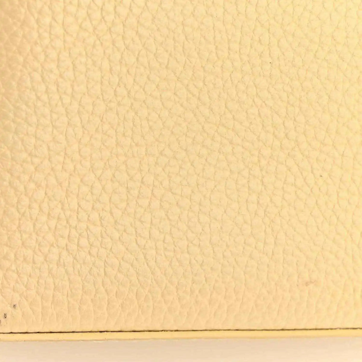Louis Vuitton handbag panel with beige pebbled leather texture