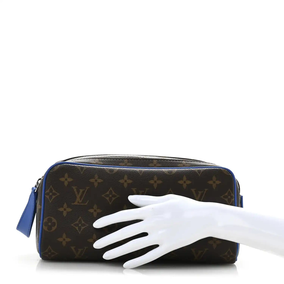 Louis Vuitton Monogram Macassar Dopp Kit Toilet Pouch in Indigo Blue