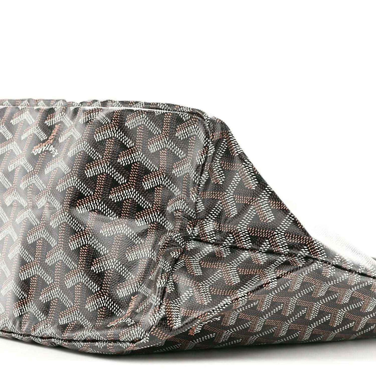 Goyard tote bag PM, patterned canvas with curved seam and stitched folds