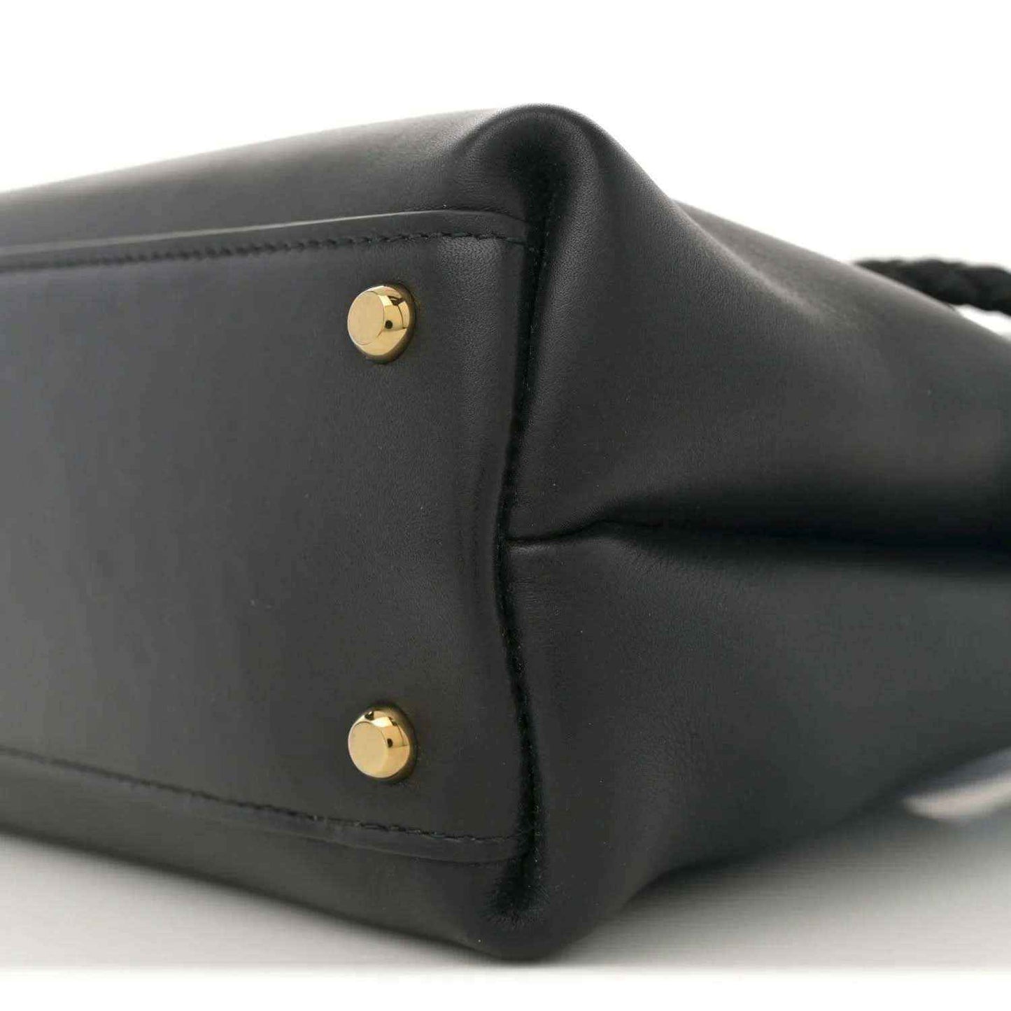 Small Ciao Ciao shoulder bag in black silky calfskin, gold snap detail