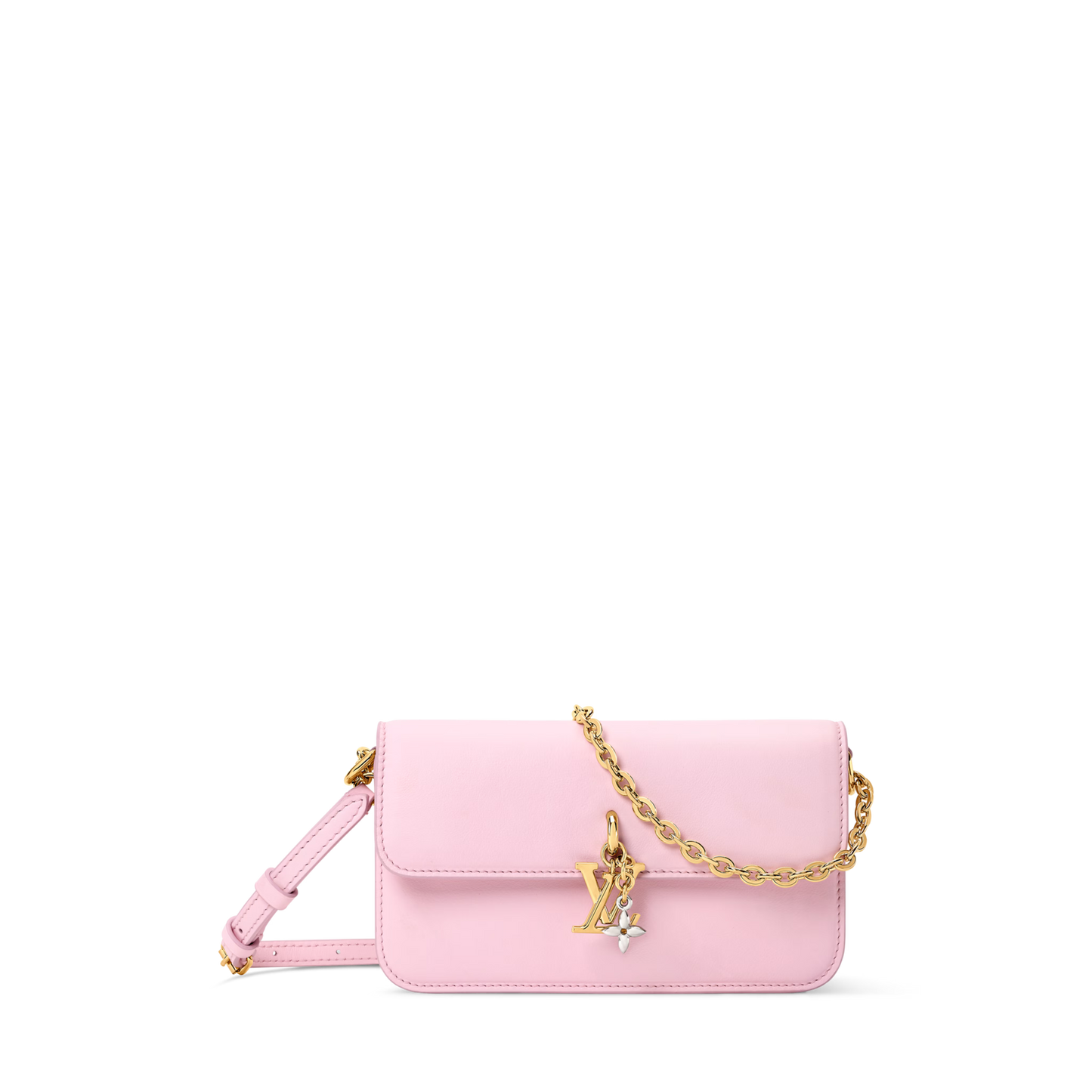 Wallet On Chain Bloom Calfskin Leather