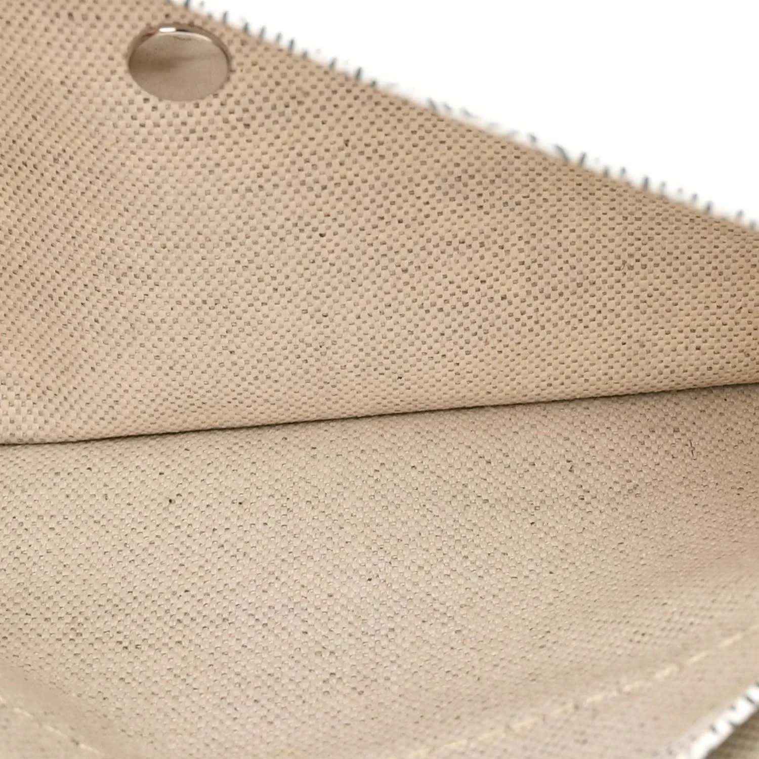 Goyard Saint Louis PM tote bag bottom corner with textured canvas and stitching