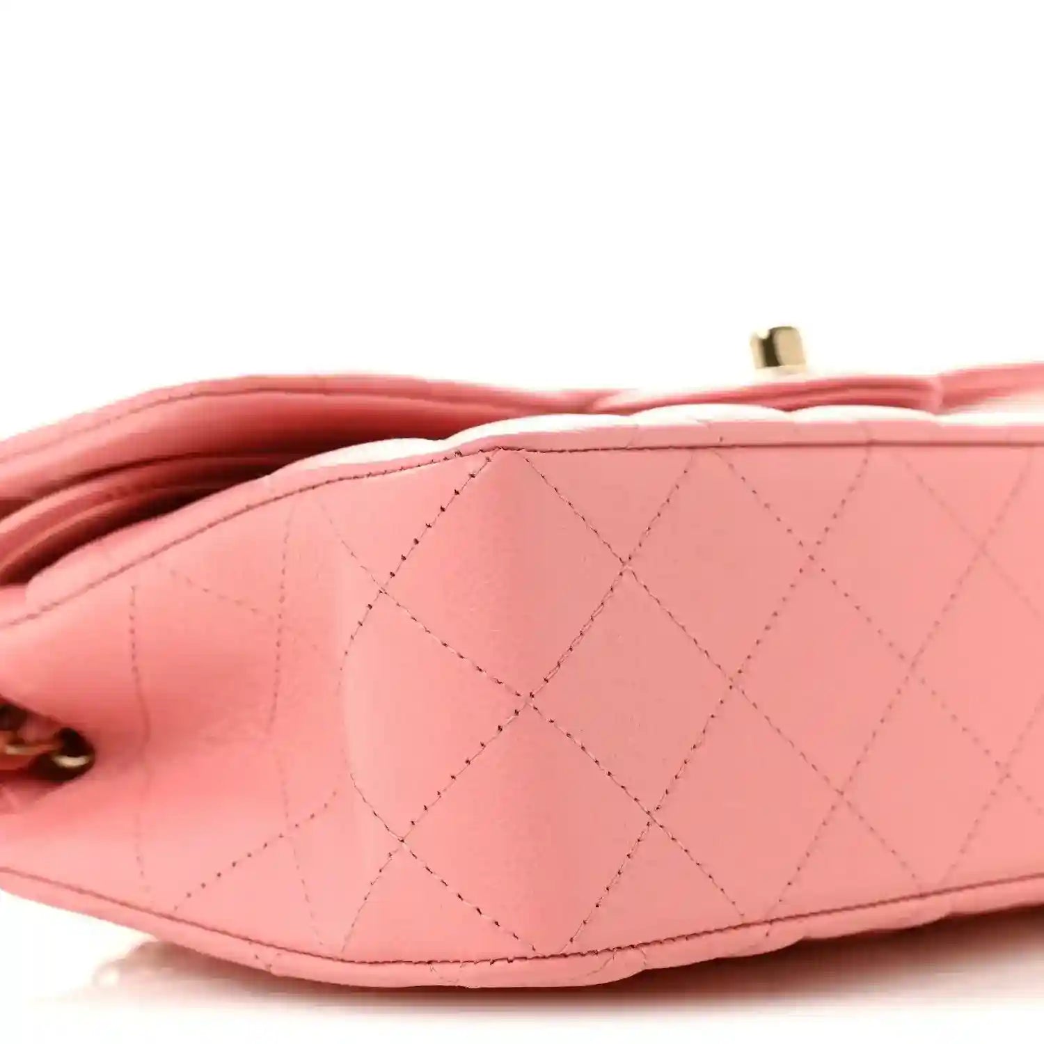 Chanel quilted small double flap bag, light pink, diamond stitched