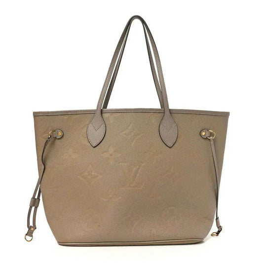 Louis Vuitton Neverfull MM tote bag, Tourterelle, embossed Empreinte monogram texture