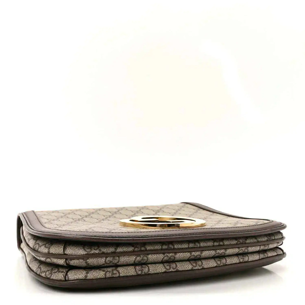 GG Supreme monogram medium flap shoulder bag with turn-lock logo on top