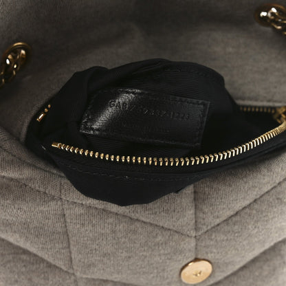 Saint Laurent satchel interior with zip pocket and gold zipper pull