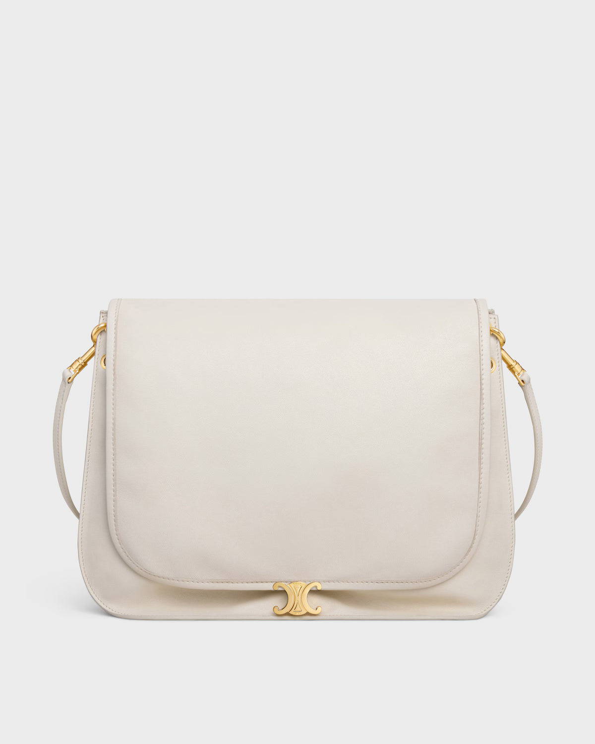 Soft Triomphe Besace Supple Shiny Lambskin Bag