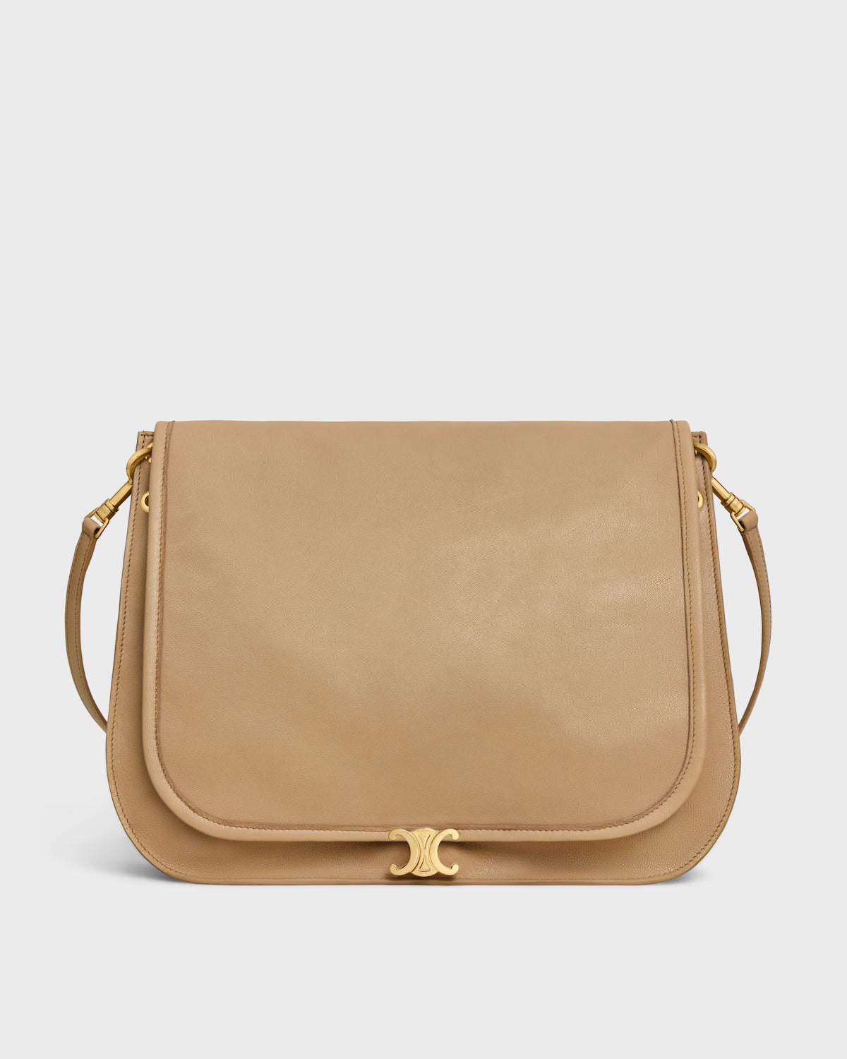 Soft Triomphe Besace Supple Shiny Lambskin Bag