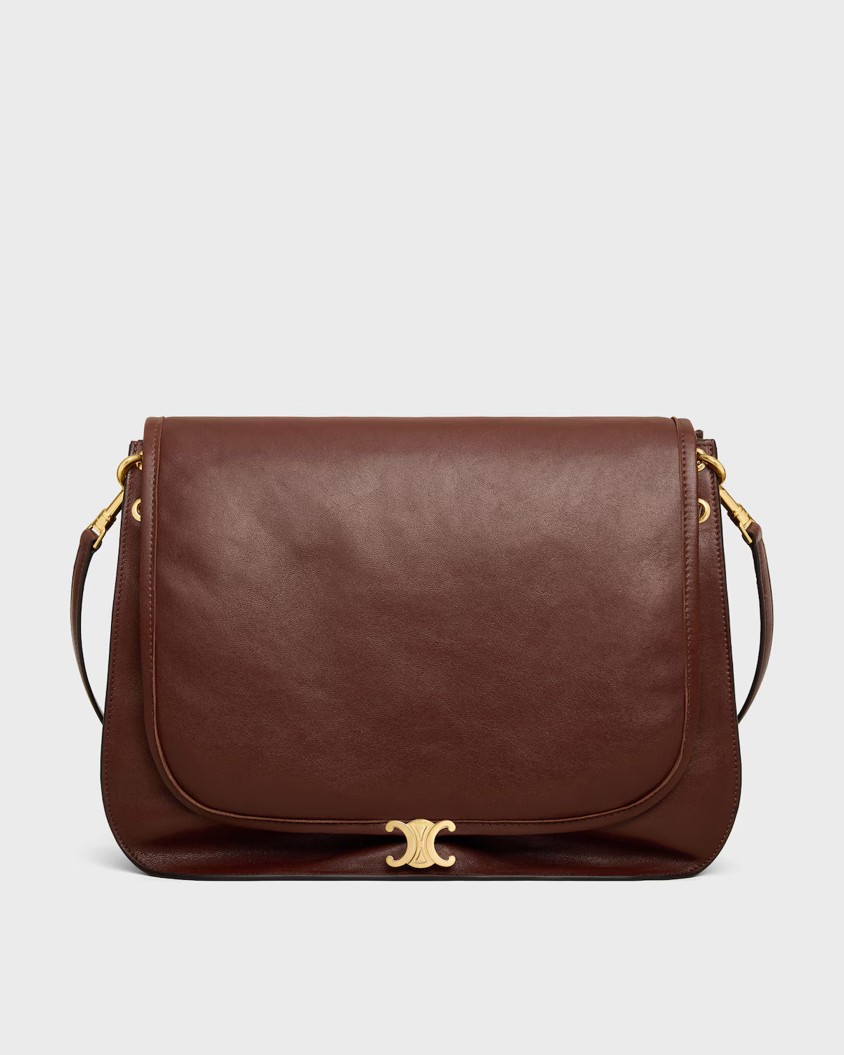 Soft Triomphe Besace Supple Shiny Lambskin Bag