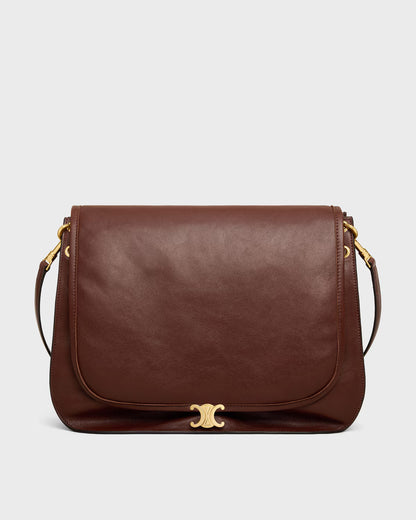 Soft Triomphe Besace Supple Shiny Lambskin Bag