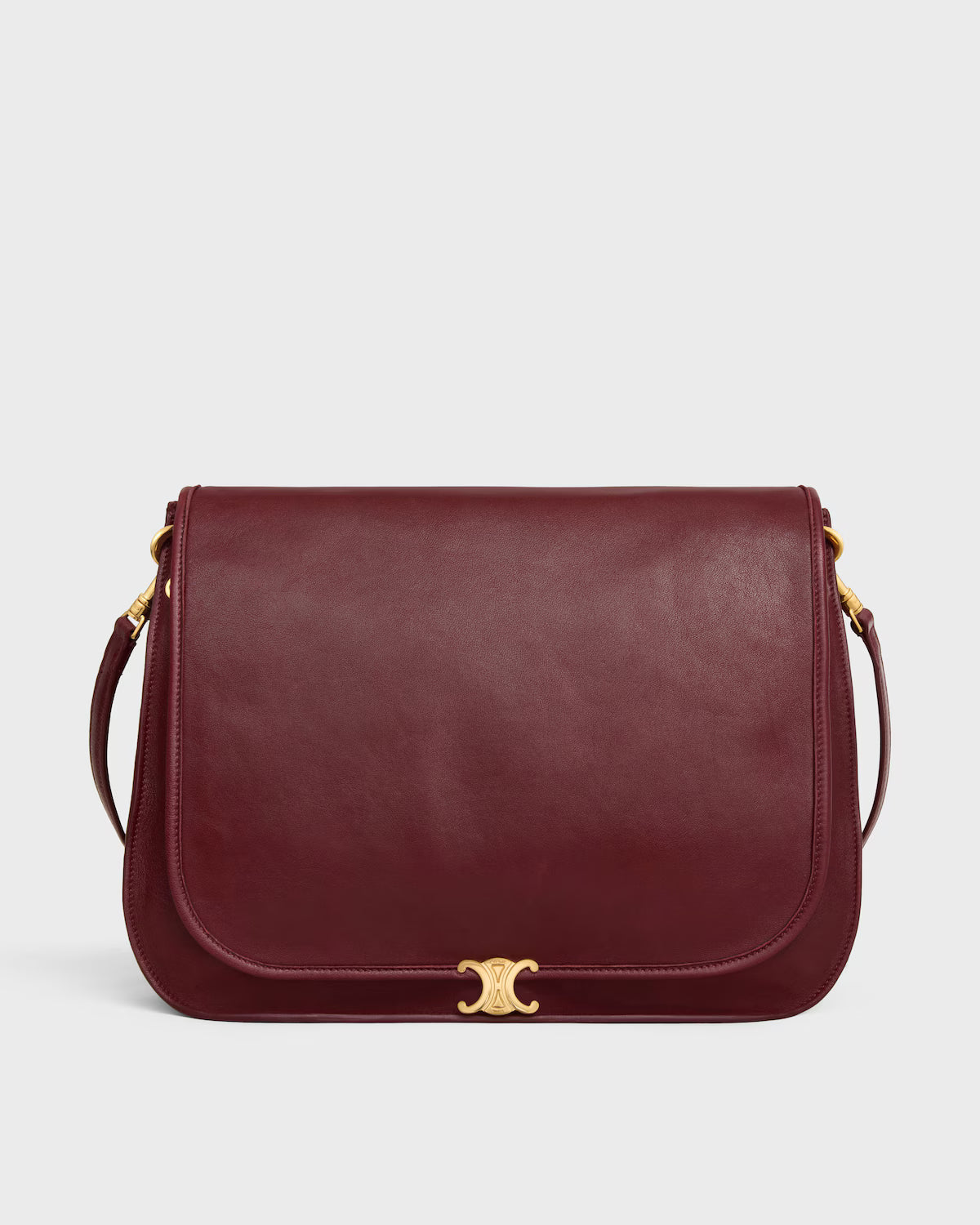 Soft Triomphe Besace Supple Shiny Lambskin Bag
