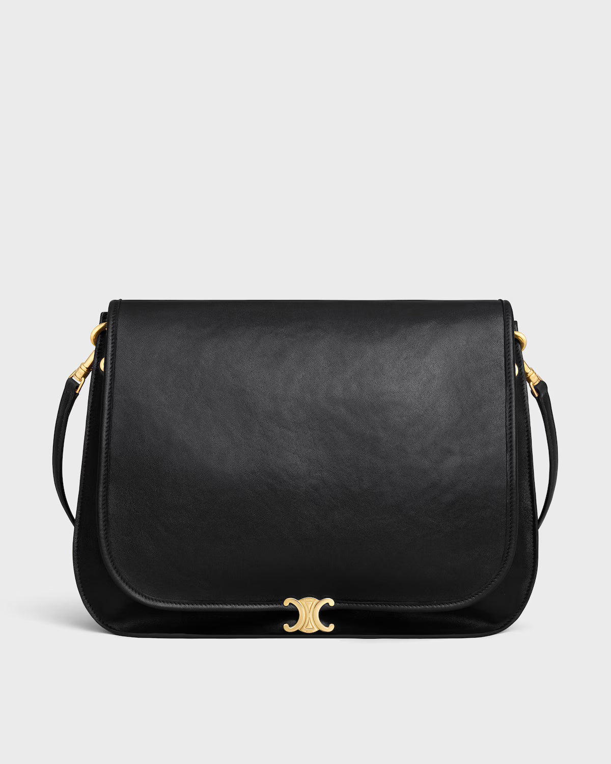 Soft Triomphe Besace Supple Shiny Lambskin Bag