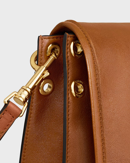 Soft Triomphe Besace Supple Shiny Lambskin Bag