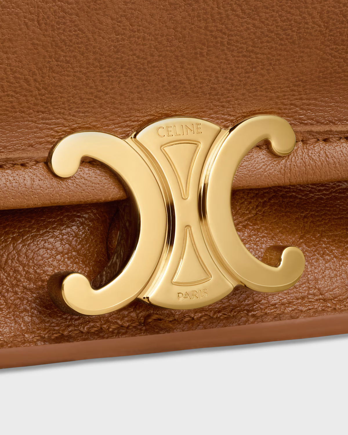 Soft Triomphe Besace Supple Shiny Lambskin Bag