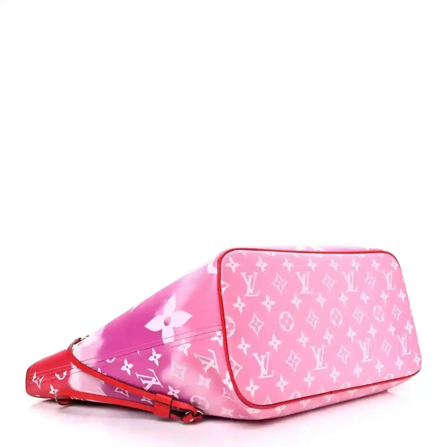 Louis Vuitton Escale Neverfull MM tote bag, pink and red monogram pattern with red trim