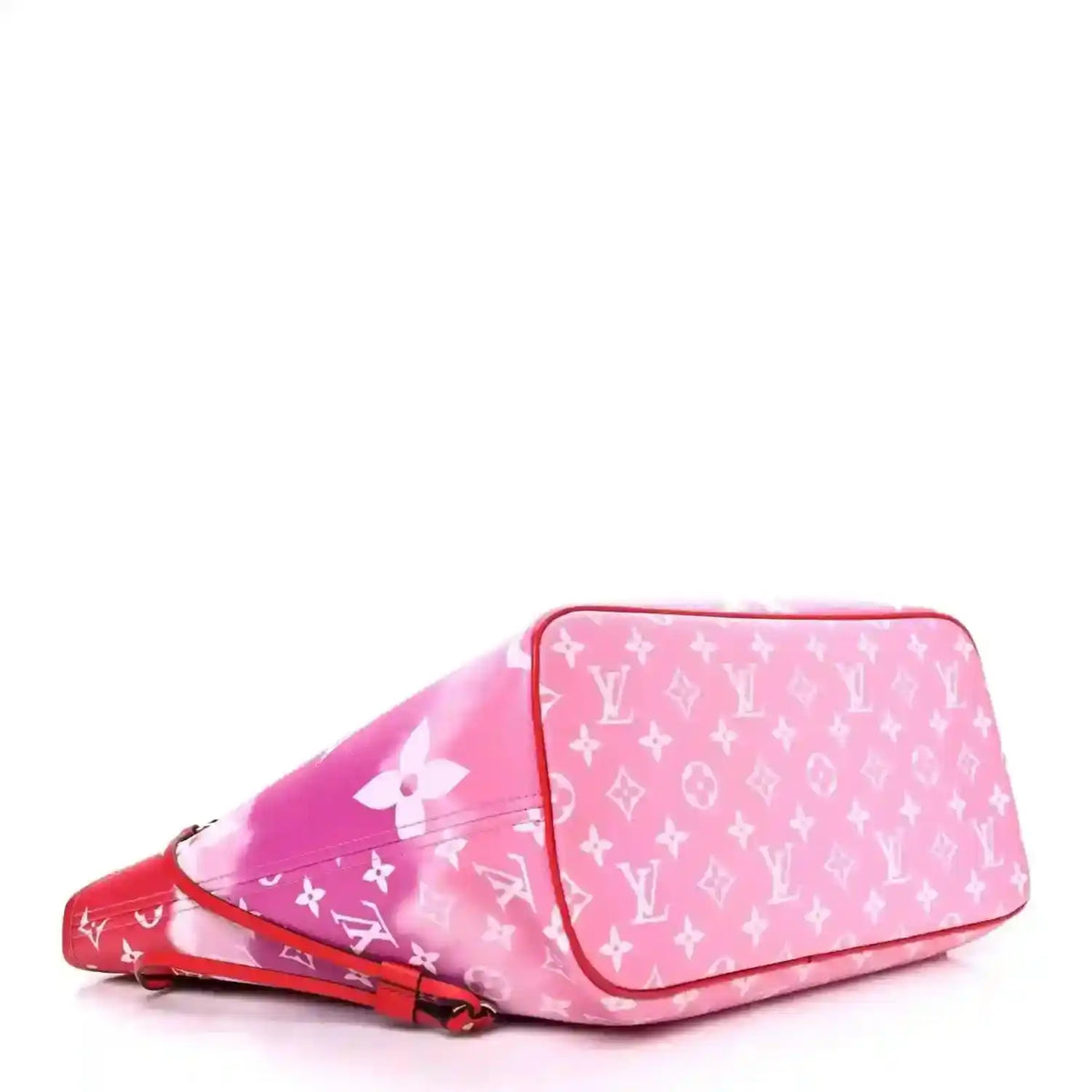 Louis Vuitton Escale Neverfull MM tote bag, pink and red monogram pattern with red trim