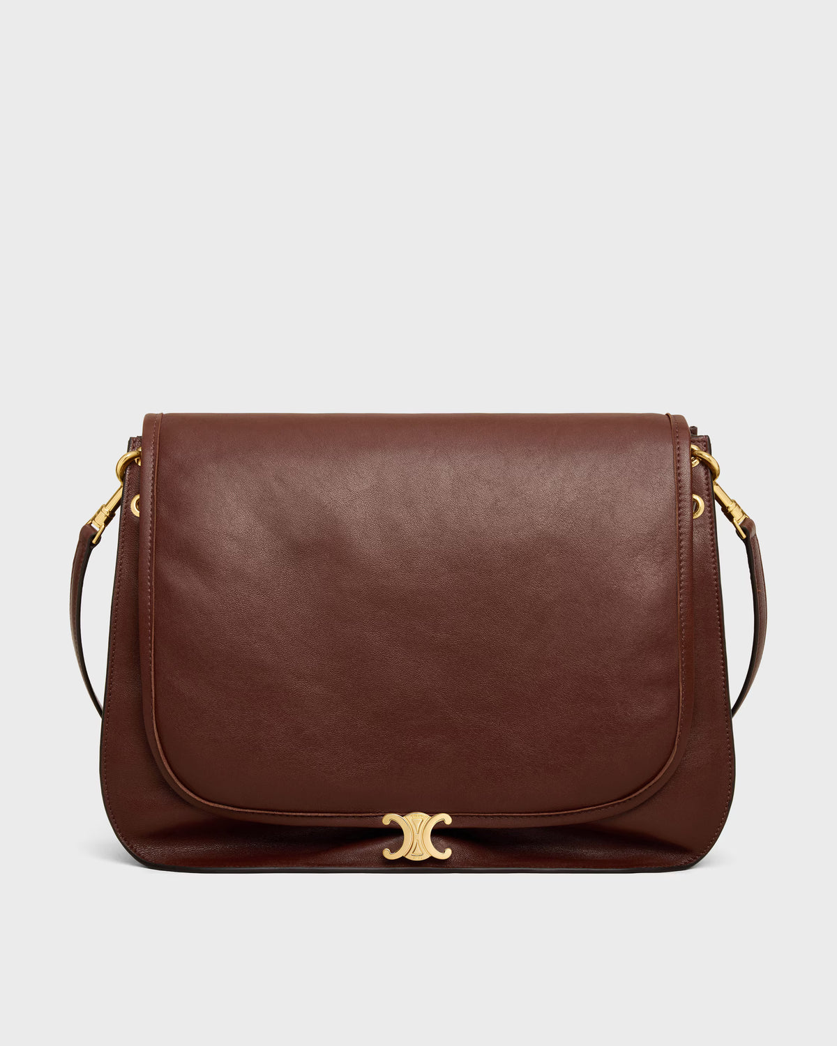 Soft Triomphe Besace Supple Shiny Lambskin Bag