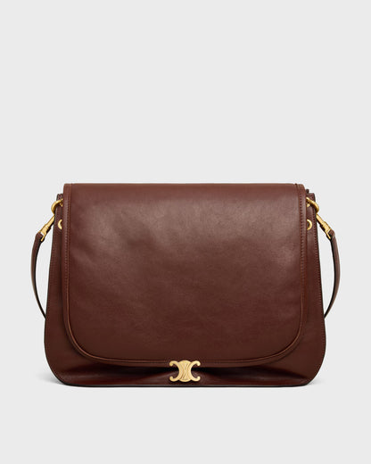 Soft Triomphe Besace Supple Shiny Lambskin Bag