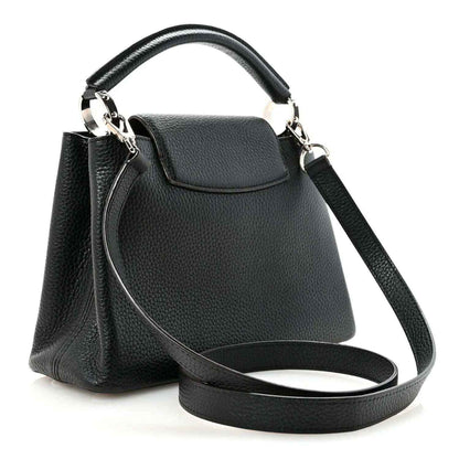 Louis Vuitton Capucines BB black leather top-handle bag with shoulder strap