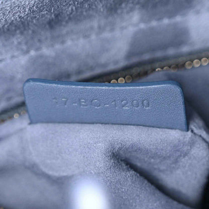 Interior stamp on Lady Dior bag lining near zipper