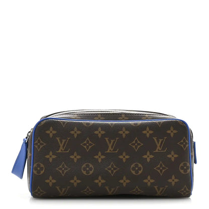Louis Vuitton Monogram Macassar Dopp Kit Toilet Pouch in Indigo Blue