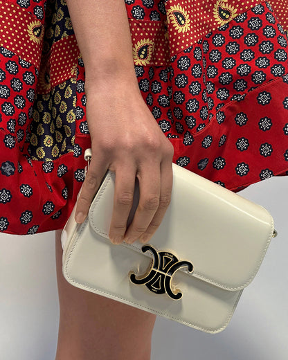 Teen Triomphe Shiny Calfskin Bag
