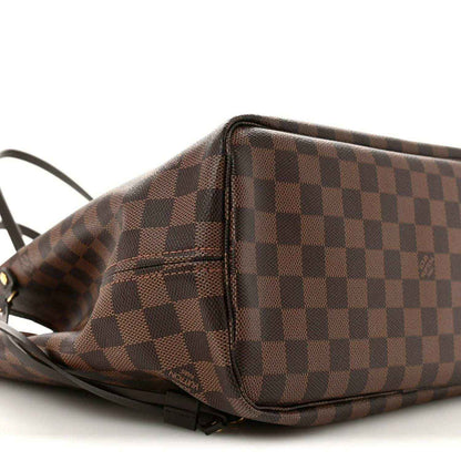 Damier Ebene cosmetic pouch with top zipper and adjustable shoulder strap