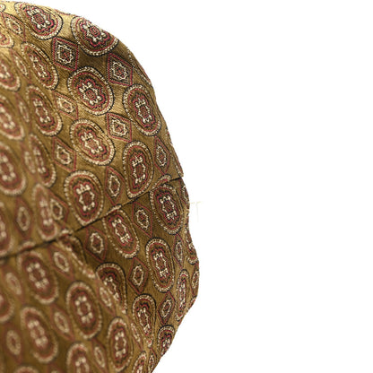 Saint Laurent jacquard hobo bag, oval medallion geometric pattern on textured fabric