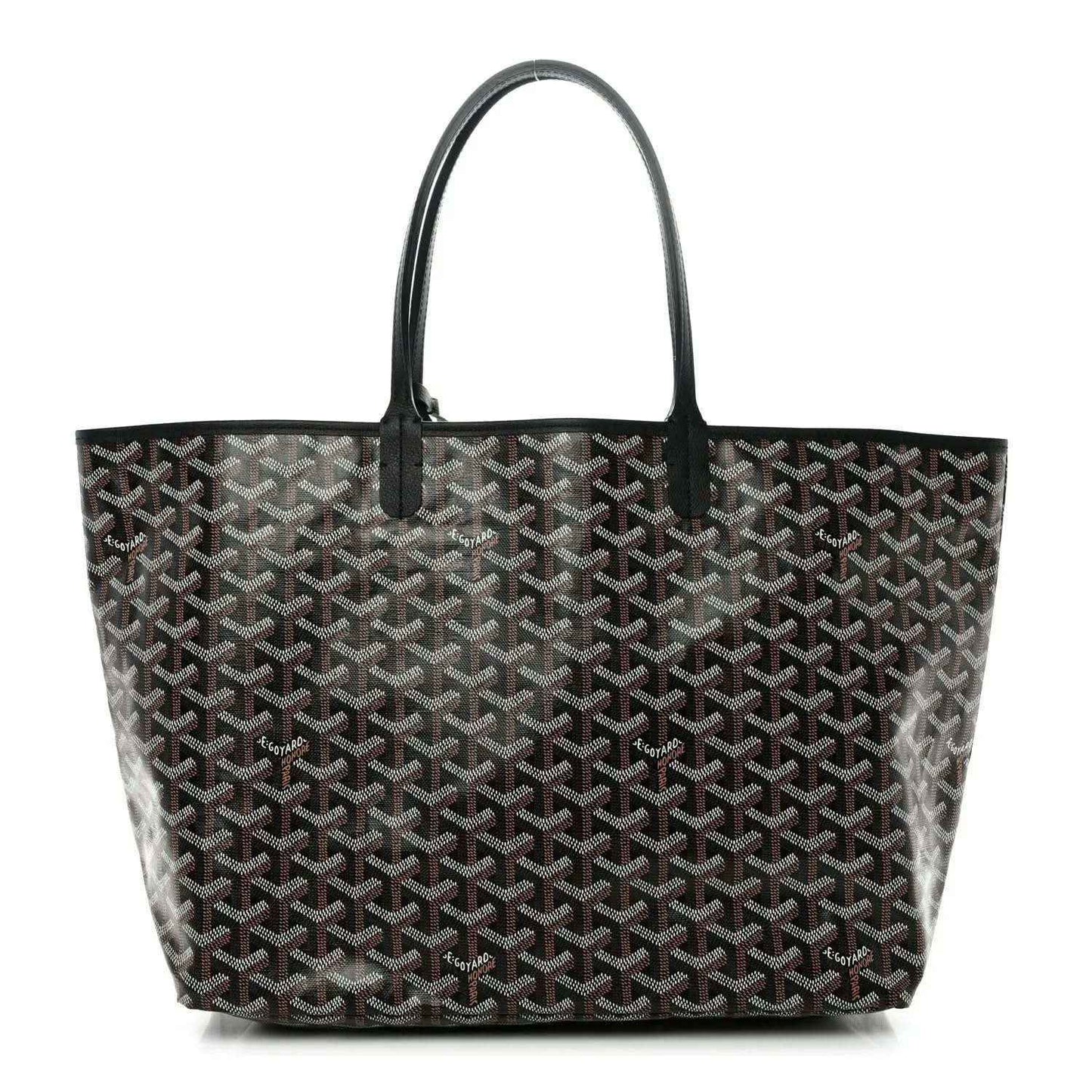 Goyard Saint Louis PM tote bag in classic black coated canvas with top handles