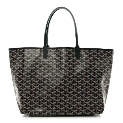 Goyard Saint Louis PM tote bag in classic black coated canvas with top handles