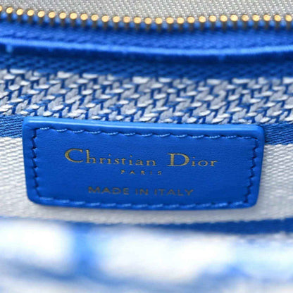 Blue interior logo label reading Christian Dior PARIS and MADE IN ITALY