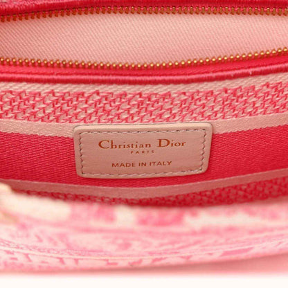 Christian Dior Paris label inside pink bag with zipper; Made in Italy