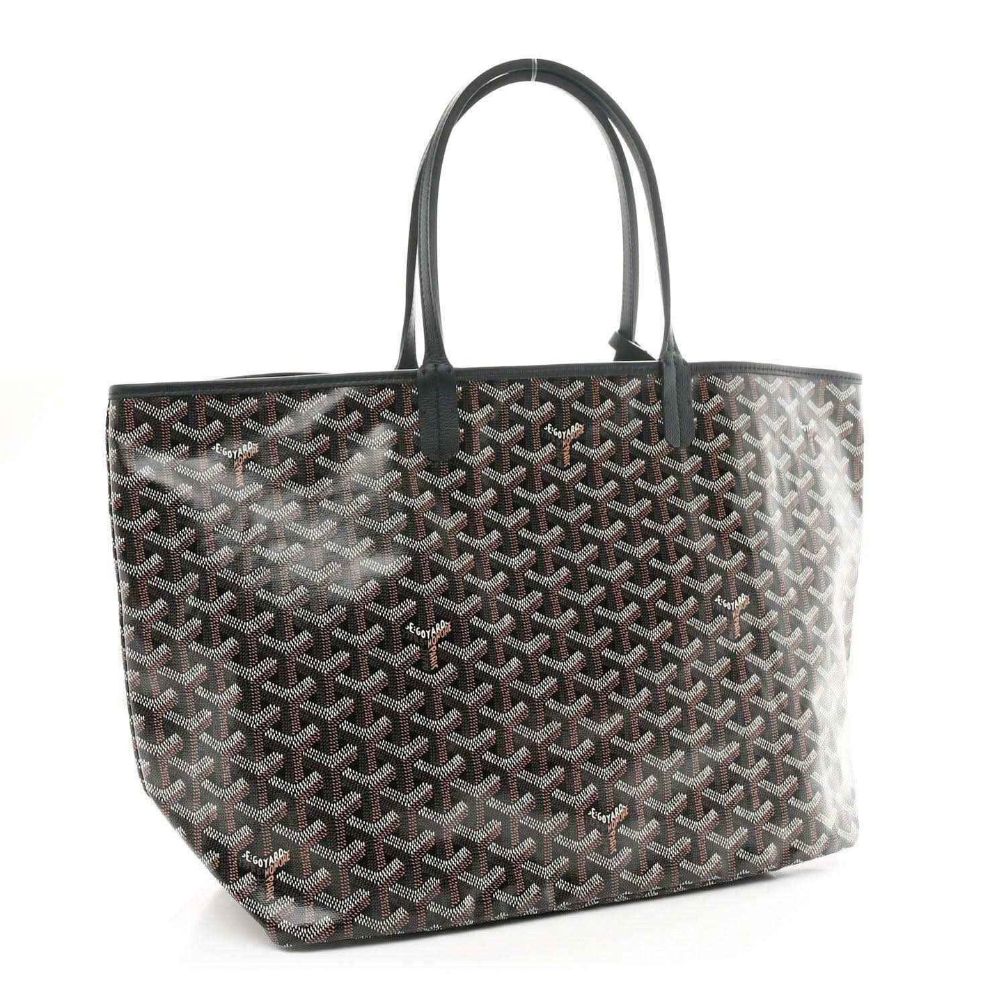 Goyard Saint Louis PM tote bag, open-top design with top handles, classic black