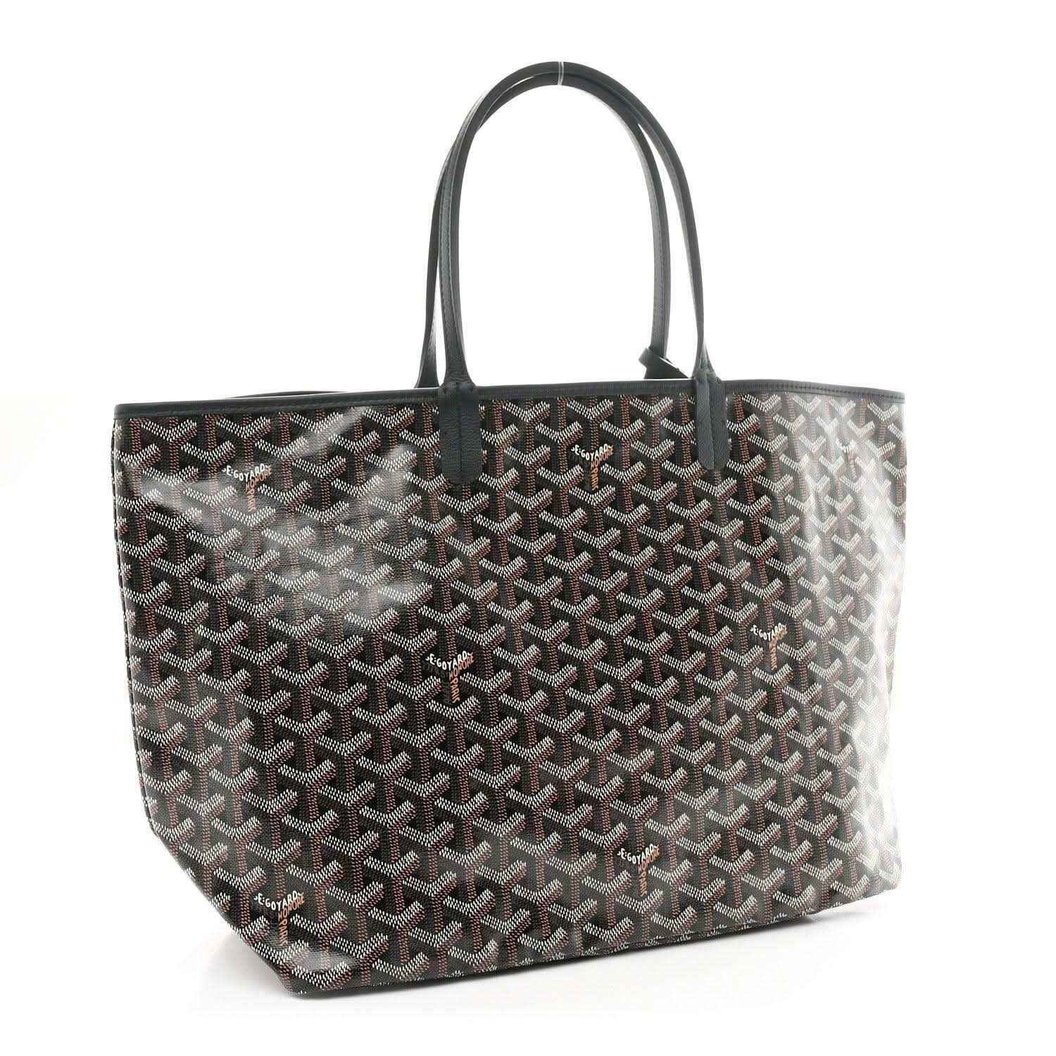 Goyard Saint Louis PM tote bag, open-top design with top handles, classic black