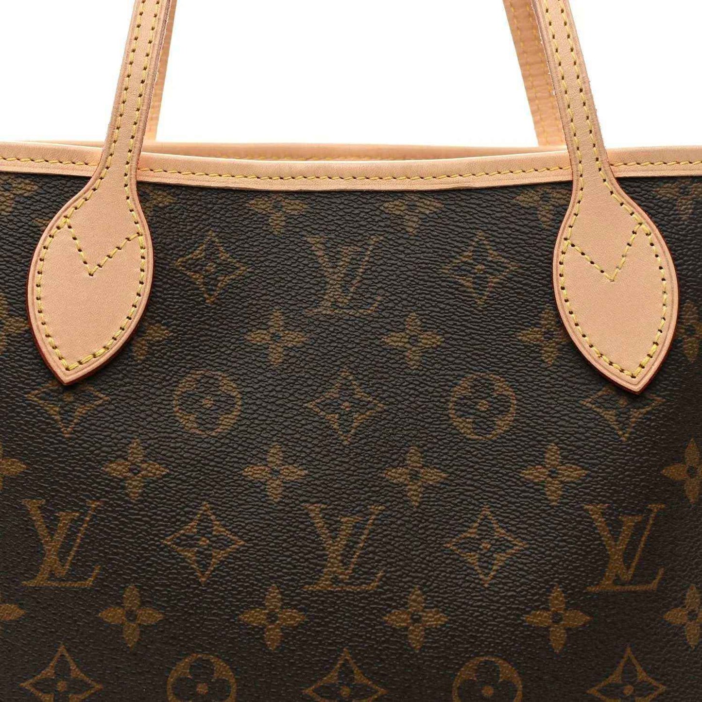 Louis Vuitton monogram canvas tote bag with two leather top handles