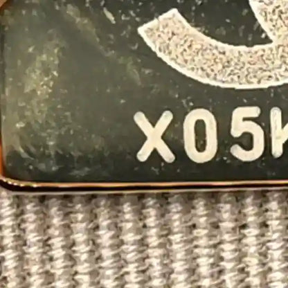Chanel interior tag with printed code text