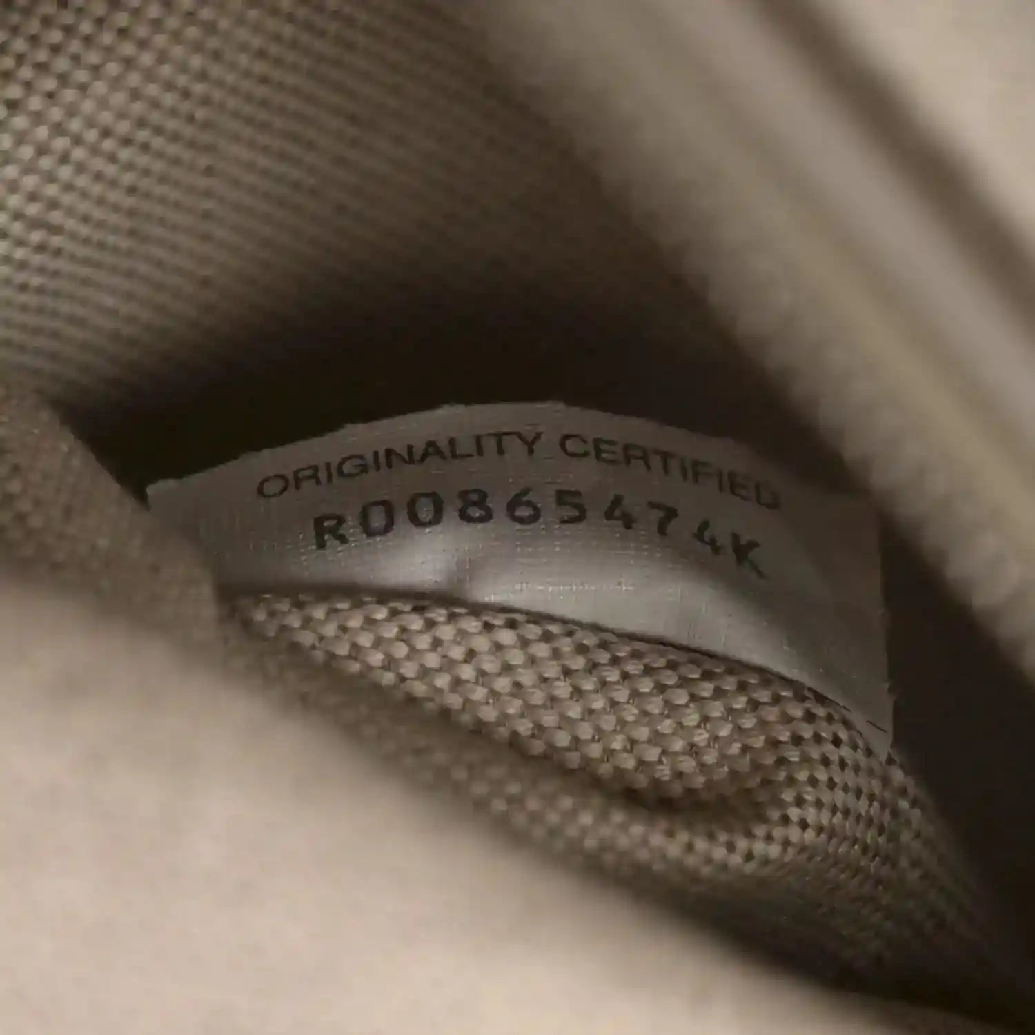 Bottega Veneta tote bag authenticity label inside, on suede lining