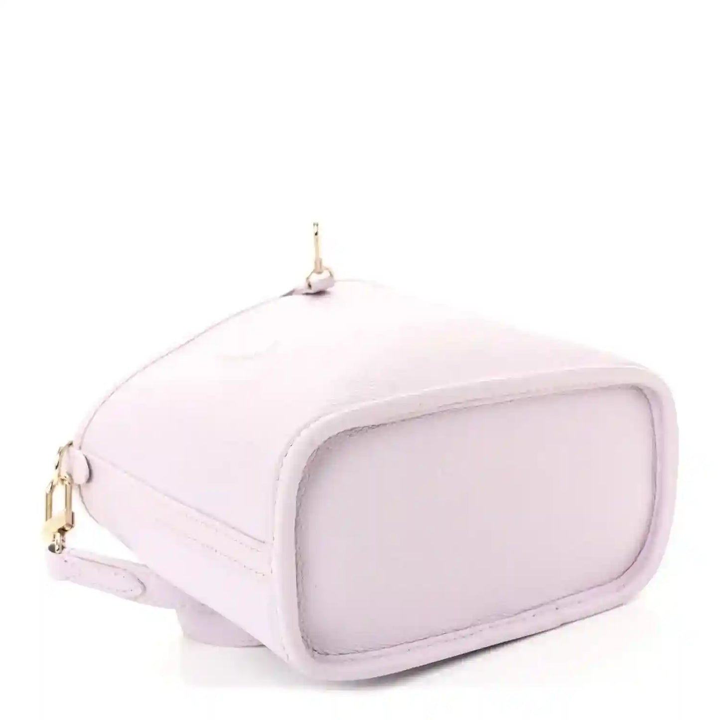 Lilac BB bag with zip top and structured leather-like body
