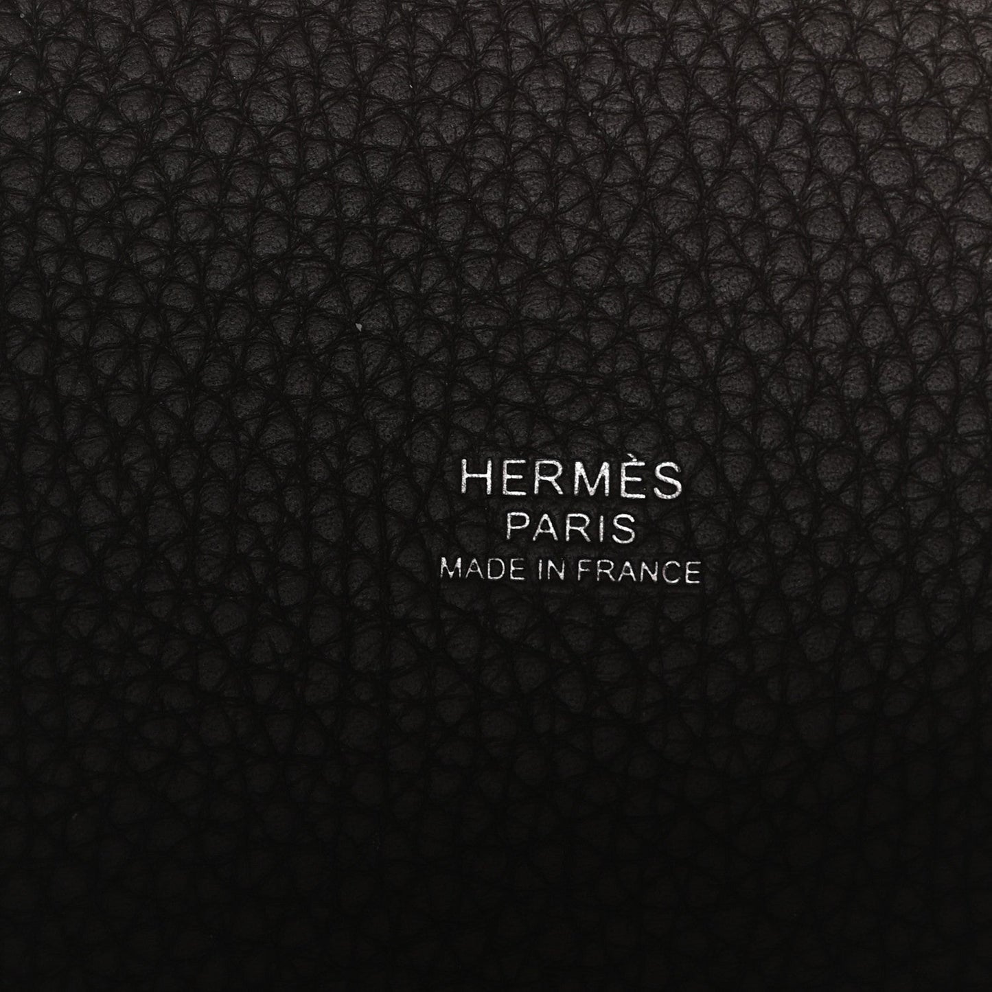 Hermès Paris leather lining stamp reading “MADE IN FRANCE”