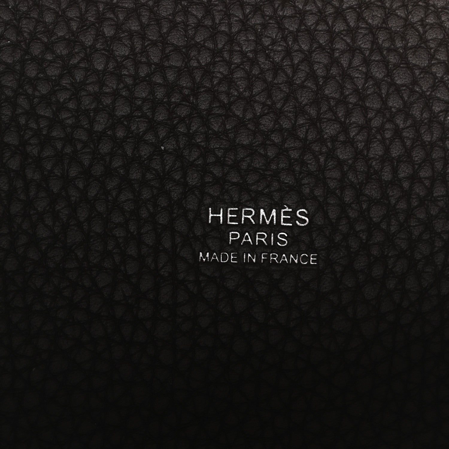 Hermès Paris leather lining stamp reading “MADE IN FRANCE”