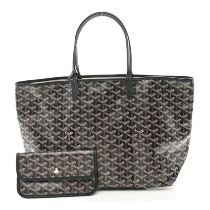 Goyard Saint Louis PM tote bag with matching pouch and top handles, classic black