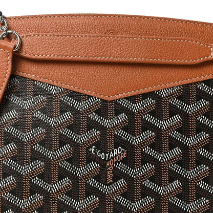 Mini tote bag interior lining with dark monogram pattern and central GOYARD logo