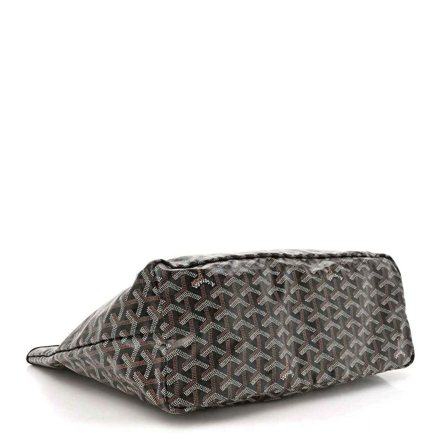 Black patterned zip pouch with flap and rolled edge