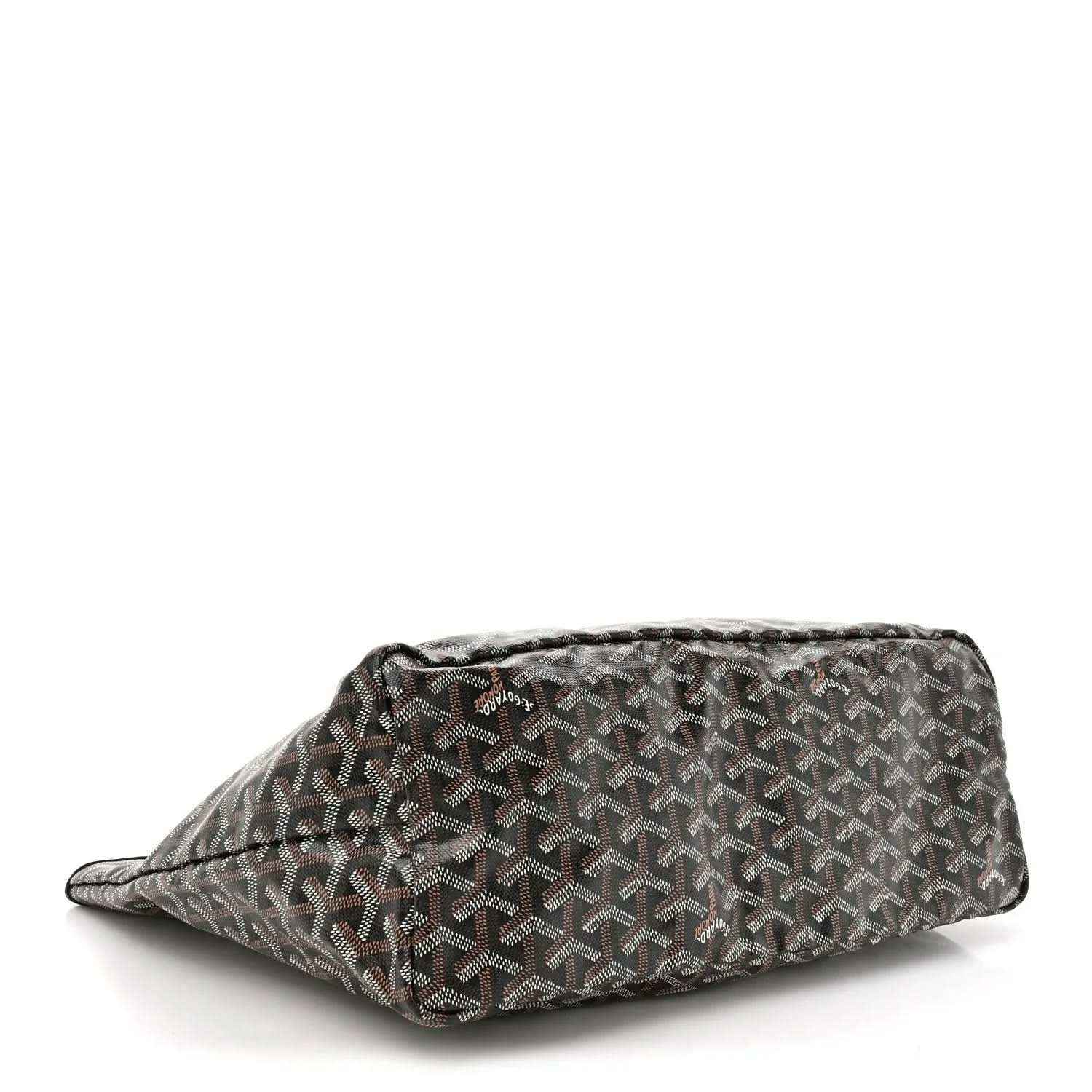 Black patterned zip pouch with flap and rolled edge