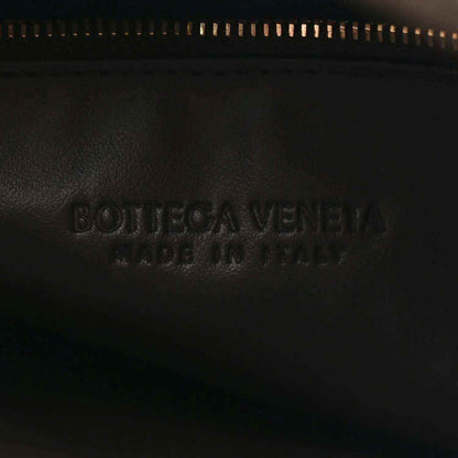 Bottega Veneta suede hobo bag with embossed logo on interior, dark brown