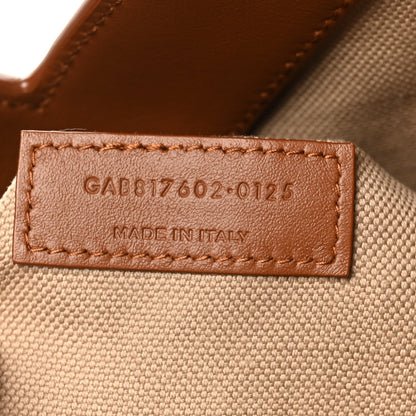 Leather serial label on canvas Y tote, GAB167502:0125 and made in Italy