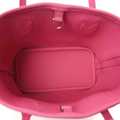 Louis Vuitton monogram tote bag interior pocket with pink lining