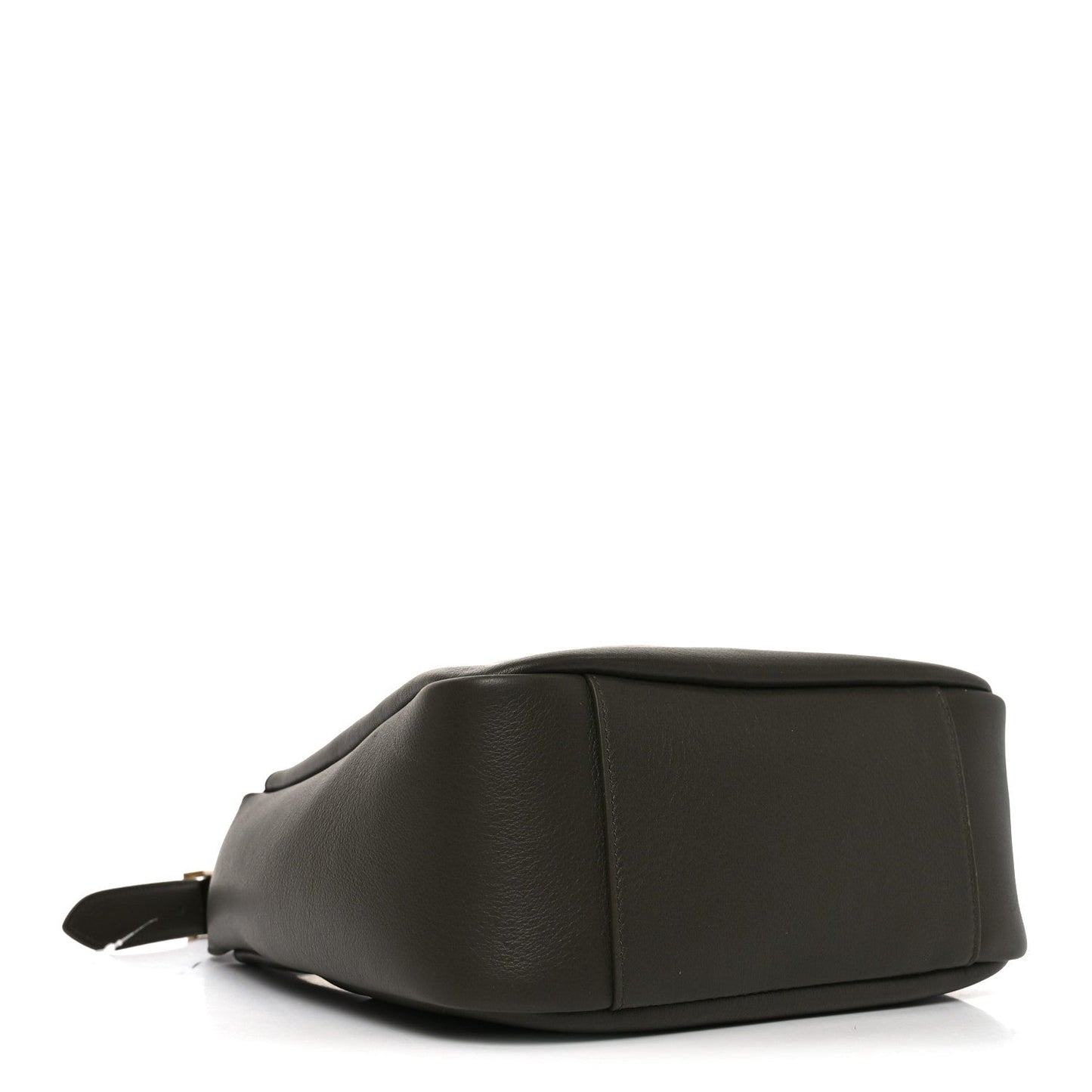 Saint Laurent Le 5 A 7 small hobo bag, dark leather, flat base and side profile