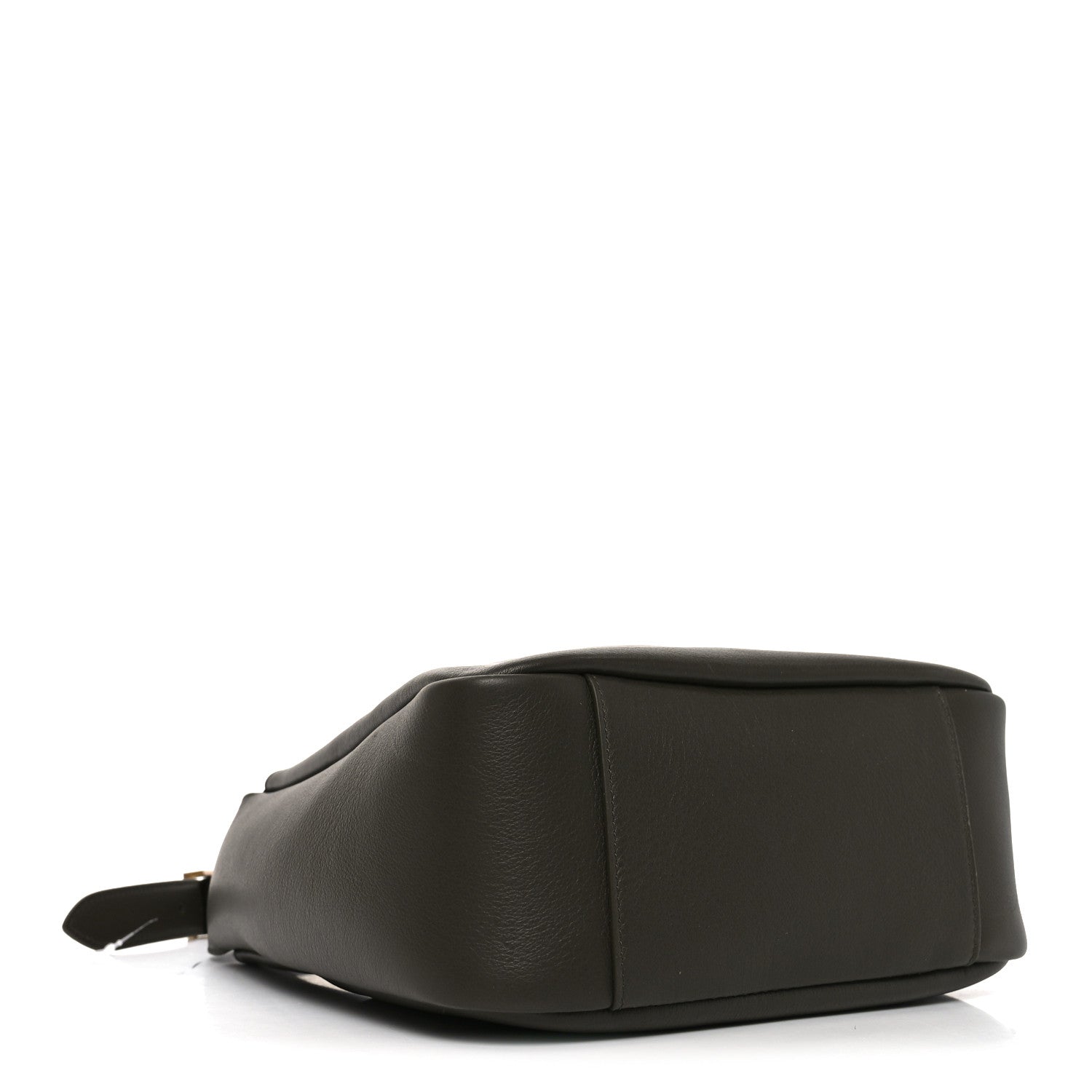 Saint Laurent Le 5 A 7 small hobo bag, dark leather, flat base and side profile